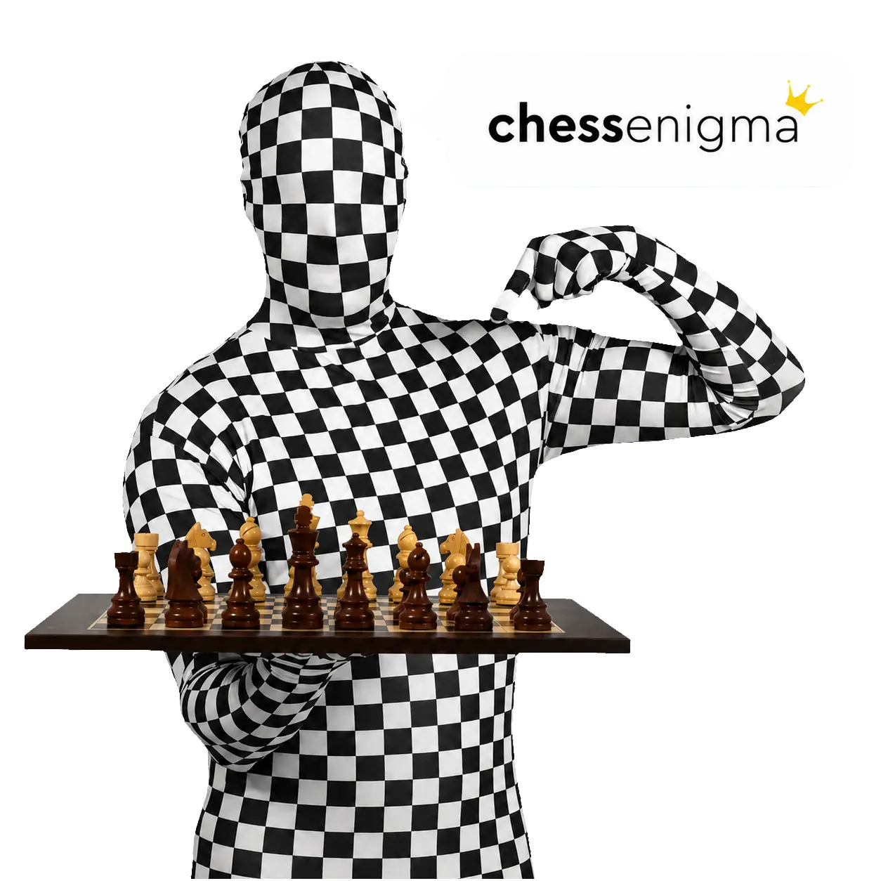 Rey Enigma con logo de ChessEnigma